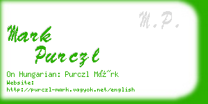 mark purczl business card